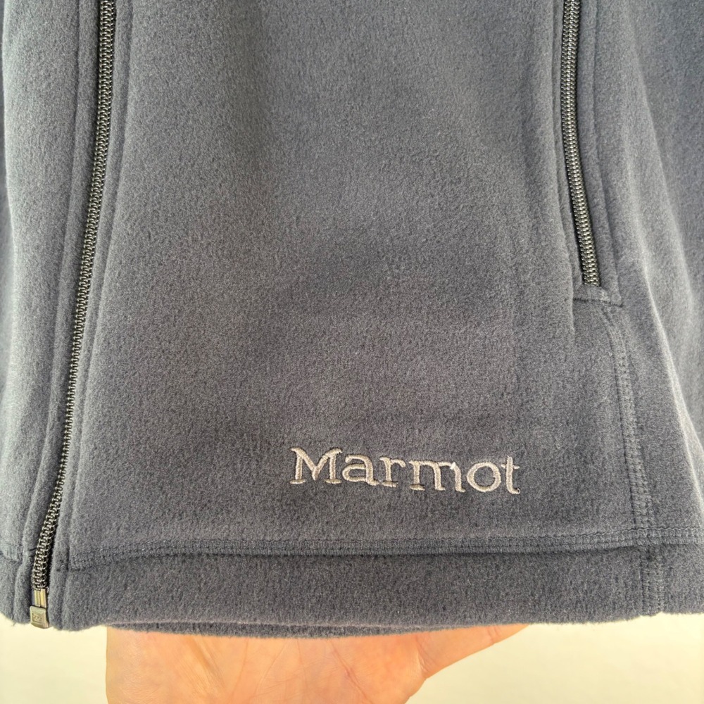 Marmot Rocklin Full Zip Fleece Jacket Mens Medium Black 901075 NWT - Picture 3 of 16